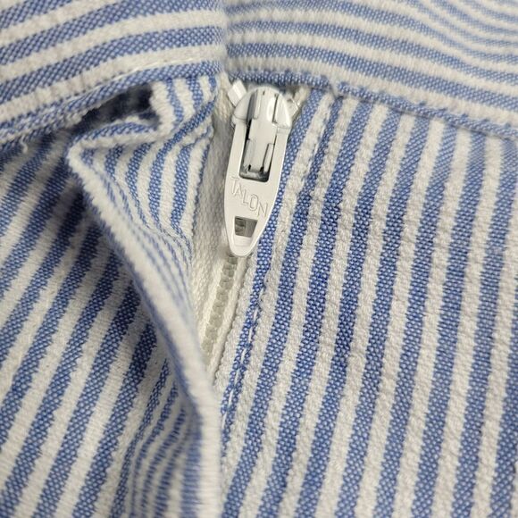 NEW VINTAGE 70s skirt deadstock pinstripe seersucker midi S - Picture 4 of 13